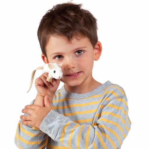 Finger Puppet - Mini White Mouse – from Kicks to Kids
