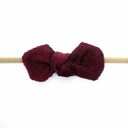 Corduroy Knot Headband - Burgundy - from Kicks to Kids
