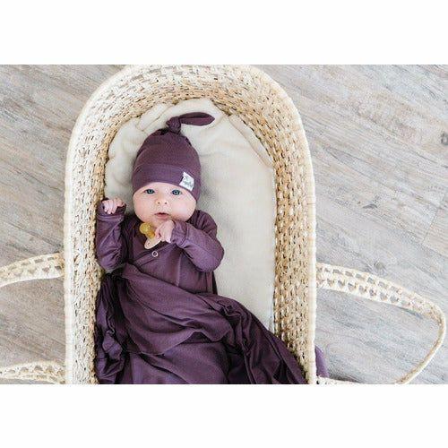 Copper Pearl Knotted Gown - Plum - from Kicks to Kids