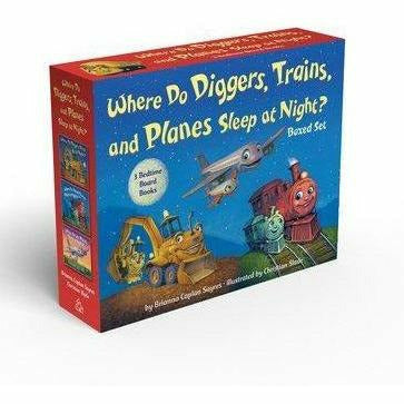 Where Do Diggers, Trains, and Planes Sleep at Night? Board Book Boxed Set - from Kicks to Kids